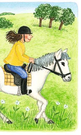 . Anne wünscht sich ein Pony. Was wünschst du dir? Male ein Bild.. Wie pflegt Anne das Pony Heidi? Lies Seite 7. 3. Warum will Anne reiten lernen?