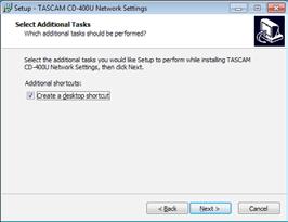 Laden Sie das Programm CD-400U Network Settings von der deutschsprachigen Tascam-Website herunter (https://tascam.de/downloads/cd-400udab).