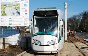 Weiterbau der neuen, etwas mehr als vier Kilometer langen Straßenbahnstrecke nach Vellmar: 8,8 Millionen Euro flossen im Jahr 2010 in das Zukunftsprojekt, für das einschließlich Planungskosten etwa