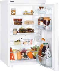 Tischkühlschränke 50 cm ohne Gefrierfach T 1400-20 SwingDesign, mechanische Steuerung, Kühlteil: 4 Glas-Ablageflächen, davon 3 verstellbar, 1