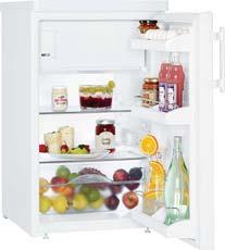 Tischkühlschränke 50 cm mit Gefrierfach T 1414-20 SwingDesign, mechanische Steuerung, CoolPlus, Kühlteil: 2 Glas-Abstellflächen, davon 1 verstellbar, 1 Flaschenabsteller, 2 Konservenabsteller,