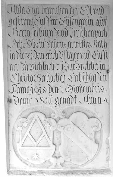Er selbst liegt in der Kirche begraben. Die Grabtafel war bis 1961 vor dem Altar im Boden eingelassen. Geschichtliches Das Schloss Herrnfehlburg war bis 1242 im Besitz der Grafen von Bogen.