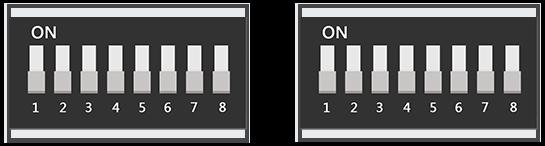 2. WECHSEL ZWISCHEN DEN MODULEN Auf der -Platine befinden sich zwei Schaltereinheiten mit je 8 Schaltern. Die Schalter ermöglichen es, zwischen verschiedenen Sensoren und Modulen zu wechseln.