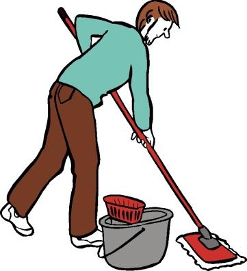 Sauber machen in der Wohn-Gruppe Sie müssen Ihr Zimmer nicht selbst sauber machen. Eine Mit-Arbeiterin macht das für Sie.