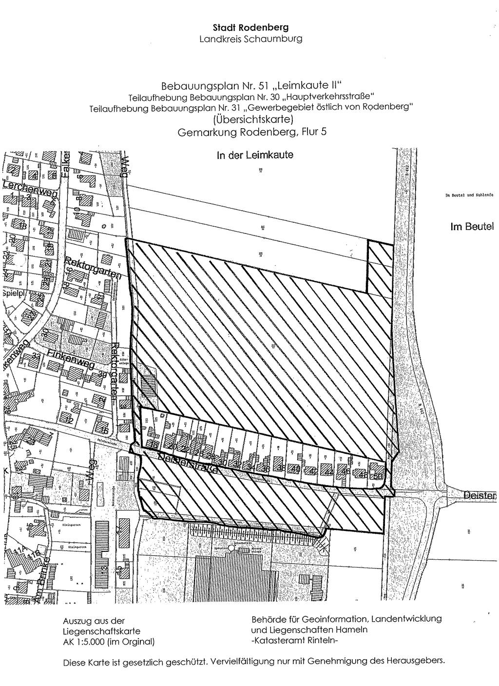 Abl. Lk SHG Nr.4 /, ausgegeben am 29.04. Anlage 1: Bauleitplanung Stadt Rodenberg; Bebauungsplan Nr.