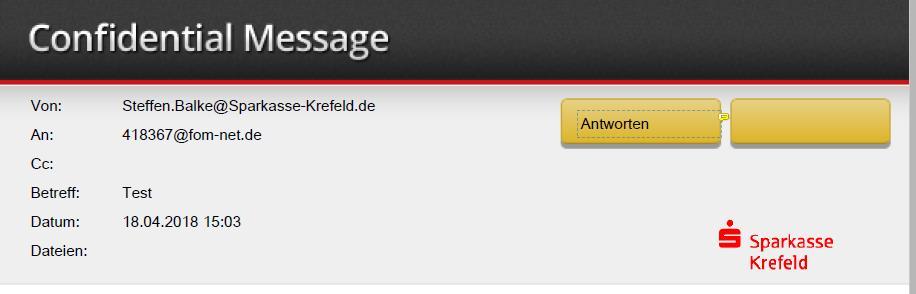 Wie öffne ich eine E-Mail über das PDF Verfahren? Hier finden Sie auf unserer Webseite https://www.sparkasse-krefeld.de/securemail Anleitungen für alle gängigen Betriebssysteme.