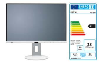 Datenblatt FUJITSU Display P24-8 WE Neo Vielseitiges, ergonomisches 61,1 cm (24,1 Zoll)-Widescreen-Display Mit zukunftsweisendem Sensor für einen sicheren Arbeitsplatz Das FUJITSU Display P24-8 WE