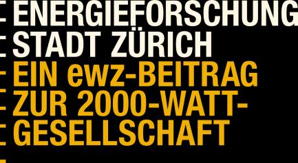 Danke für Ihre Aufmerksamkeit! Energieforschung Stadt Zürich ist ein auf zehn Jahre angelegtes Programm und leistet einen Beitrag zur 2000-Watt-Gesellschaft.