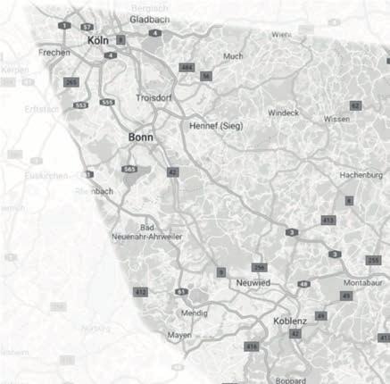 Liefergebietsübersicht Andernach Neuwied Merenberg Weilburg Nidda