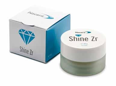 Nacera Shine Zirkonoxid Polierpaste Die Nacera Shine Zr Diamant Polierpaste ermöglicht in kürzester Zeit einen langanhaltenden, hochkarätigen Glanz auf Zirkonoxid.