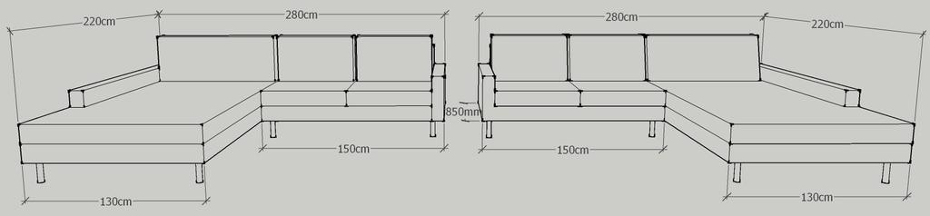Ausführung: 4004 Eckteil links: oder Eckteil rechts: Eckteil: 220 cm x 130 cm Möbelstoff / Leder: Preis inkl. Mwst.