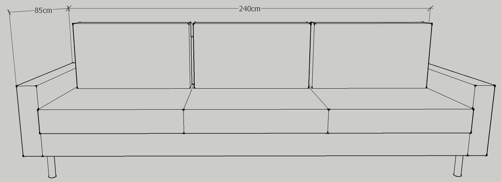 Ausführung: 4008 Sofa / Länge: 240 cm Sofa Länge: 240 cm Möbelstoff / Leder: Preis inkl. Mwst. Gesamttiefe: 85 cm Verano 1.