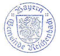 Verfahrensvermerke zum Bebauungsplan An der Jägerruitstraße Erweiterung 1 1. Änderungsbeschluss: Der Gemeinderat Reichenbach hat in der öffentlichen Sitzung vom 17.09.