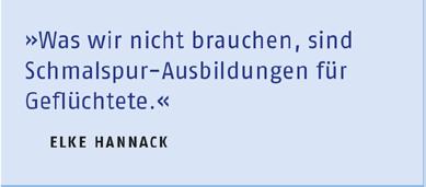 10 THEMENSCHWERPUNKT BWP 4/2016 BWP Frau Hannack, die Ausbildungsanfängerquote von ausländischen Jugendlichen liegt deutlich unter der von deutschen.