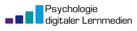 Professur Psychologie digitaler Lernmedien Institut für Medienforschung Philosophische Fakultät Multimediale und