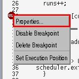 durch einen Doppelklick ins Quelltextfenster auf der GDB-Konsole für eine bestimmte Funktion gdb) break <function_name> gdb) break <file_name>:<line> Achtung Auf eingebettete Funktionen kann man