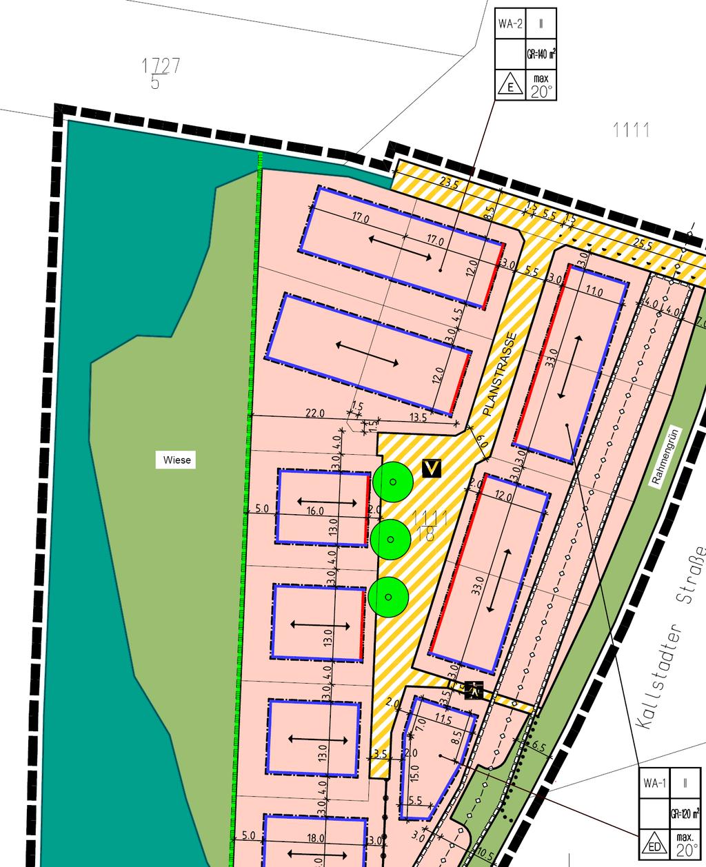 Anlage 2 Auszug aus dem Bebauungsplan Kallstadter