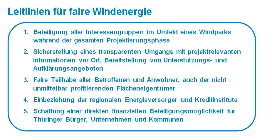 Anlage 2 Folgende Maßnahmen werde/n ich/wir in Thüringen bei Windprojekten im Rahmen der rechtlichen Möglichkeiten und Grenzen umsetzen.