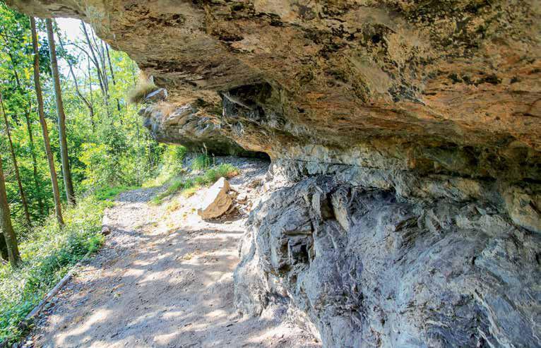 LOCHSITEN GL Verrucano Lochsitenkalk Bei der Lochsiten steht die Zeit Kopf: 260 bis 290 Millionen Jahre alter Verrucano hängt über «nur» 35 Millionen Jahre