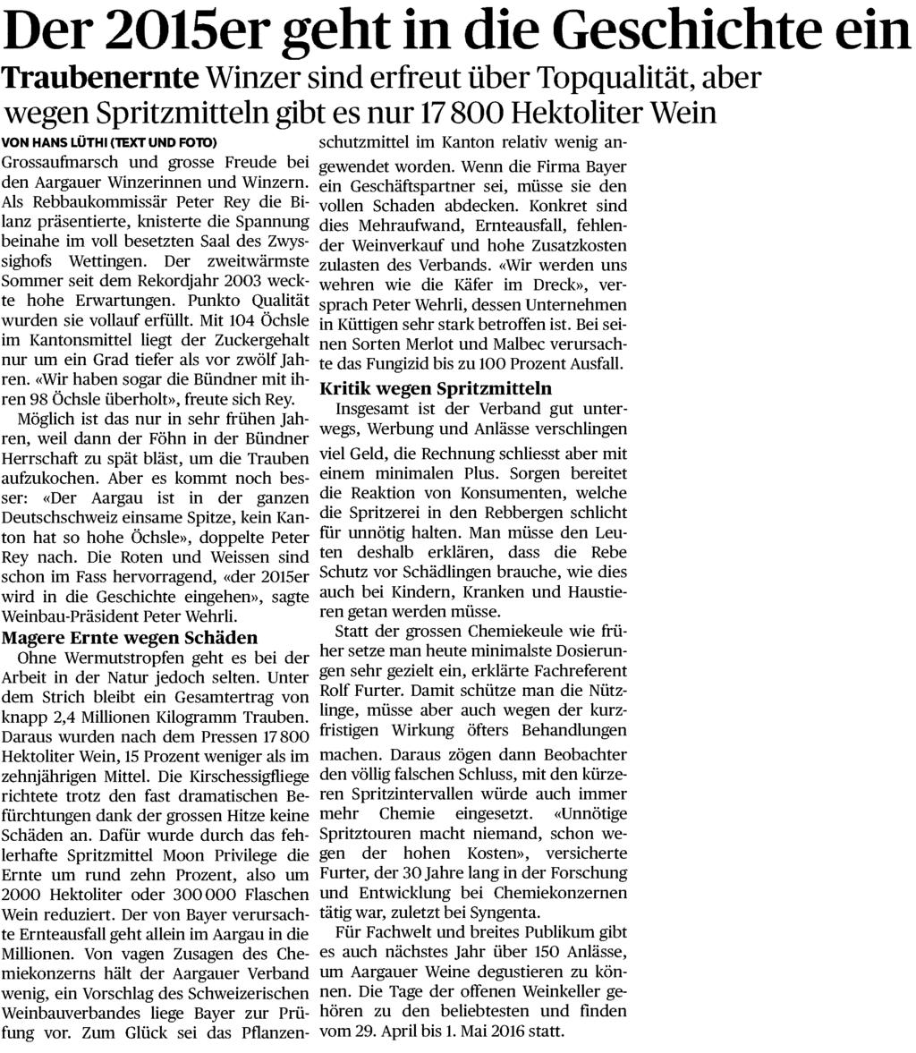Aargauer Zeitung AG 5001 Aarau 058/ 200 58 58 www.aargauerzeitung.
