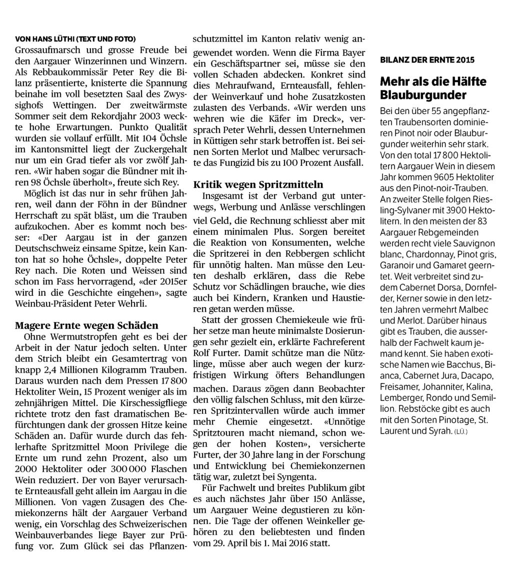 Aargauer Zeitung 5070 Frick 058/ 200 52 20 www.aargauerzeitung.