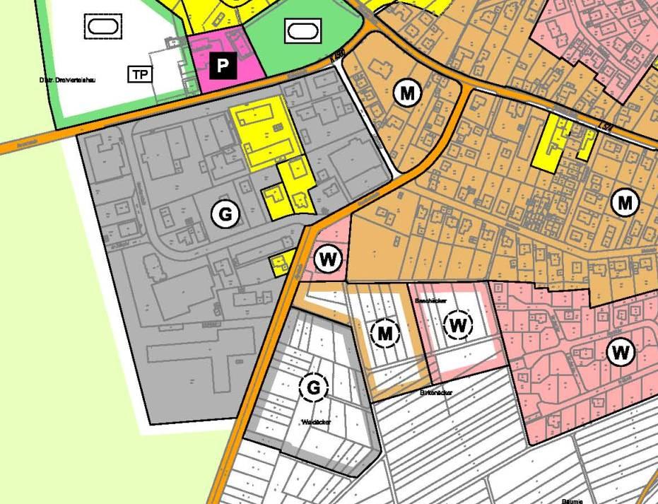 6 Neuhausen / Fläche 2.7 Baschäcker - Waldäcker wohnbaurelevanter Flächenanteil gem.