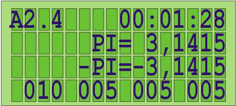2.3 Entwickeln Sie ein Uhr Neues Projekt 2_03_Uhr_1 aus 2.2: Zeigen Sie die Uhrzeit (Start mit 23:59:54) vor den Daten an! Auf dem LCD-Display ab Position (8,0), V24-Ausgabe: A2.