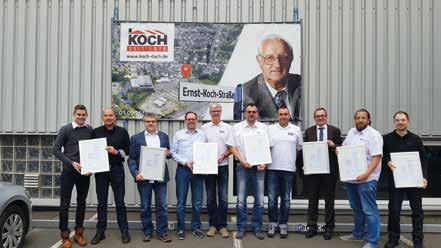 32 WESTERWALD Koch-Gruppe erhält Bonitätszertifikat Die Unternehmen der Koch-Gruppe aus Wirges haben kürzlich das Bonitätszertifikat CrefoZert der Wirtschaftsauskunftei Creditreform erhalten.