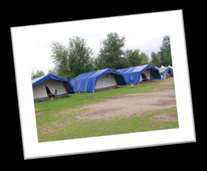 Das Camp 60 mderne Zelte der Firma Lanc, alle mit