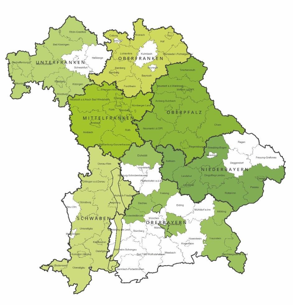 Landschaftspflegeverbände in Bayern 60 Landschaftspflegeverbände (und vergleichbare Org.