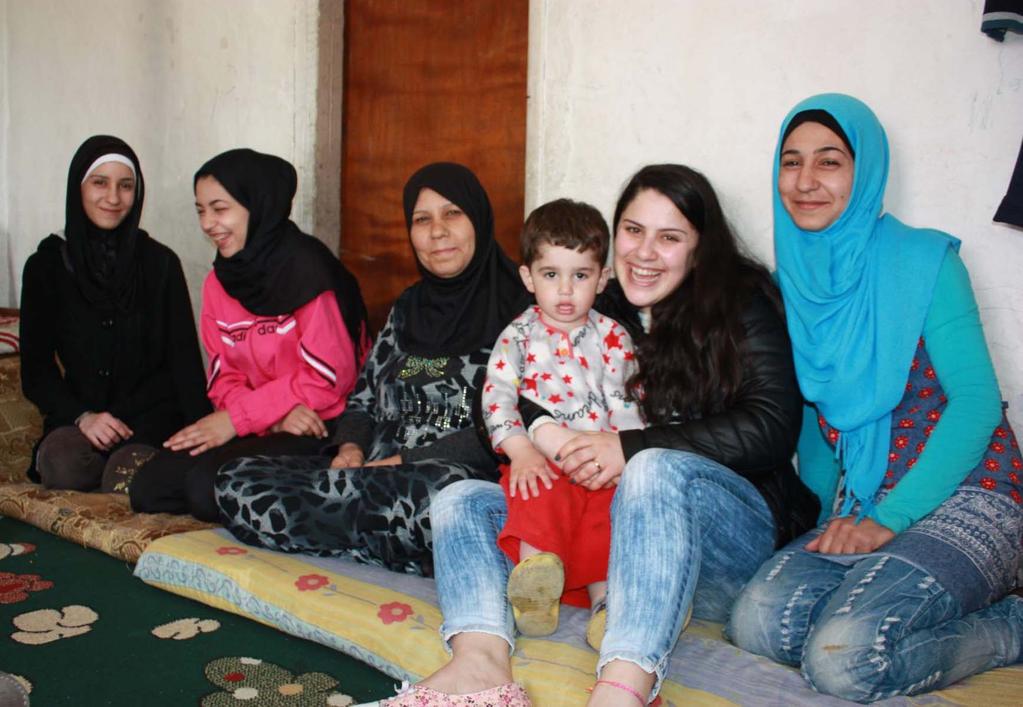 Besuch bei syrischen Flüchtlingsfamilien, die von der Caritas Salzburg im Rahmen eines