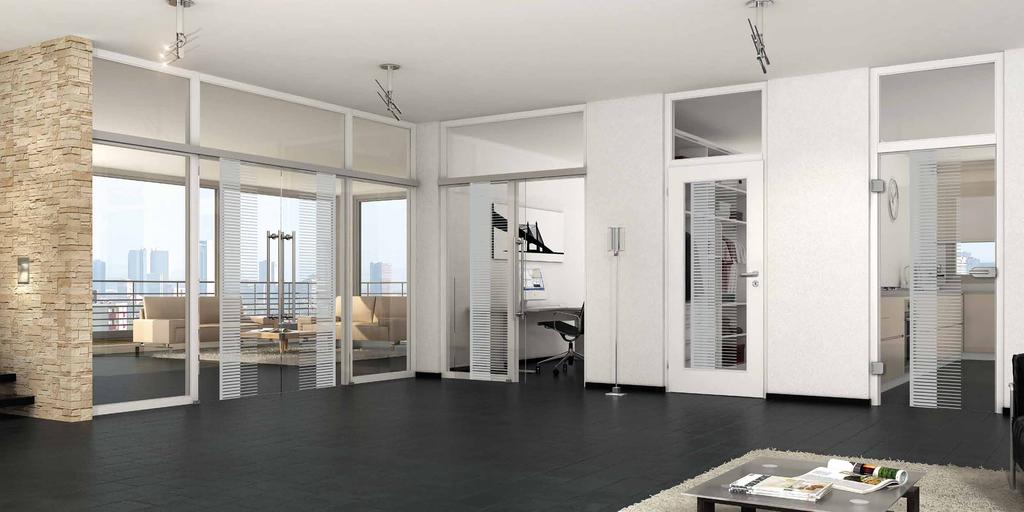 Die Offenheit neuer Wohnkonzepte in Weiß 9010 S ouvrir à de nouveaux concepts de vie en blanche 9010 10 I 11 1 MODELL: GANZGLAS 2-flg.