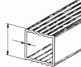 ZUBEHÖR für Zweiholm-Leitern Quadratisches Sprossenprofil Rohrprofil mit rutschhemmenden Längsriefen auf zwei gegenüberliegenden Seiten. Grifffreundlich durch abgerundete Kanten. In Stäben von ca.