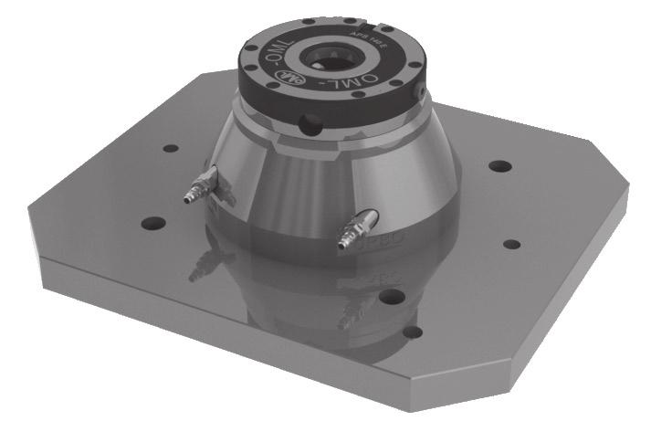 Spanneinheiten Nullpunkt-Platte Single mit einem -E Modul für 5-Achs-Maschinen vorbereitet für den Einsatz auf einer 4-Fach-Nullpunkt-Platte mit Turboeffekt Bestell-Nr.