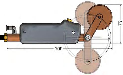 Mikro-Rollpunkter (wassergekühlt) Rollrad (Ø30) 180 schwenk- und