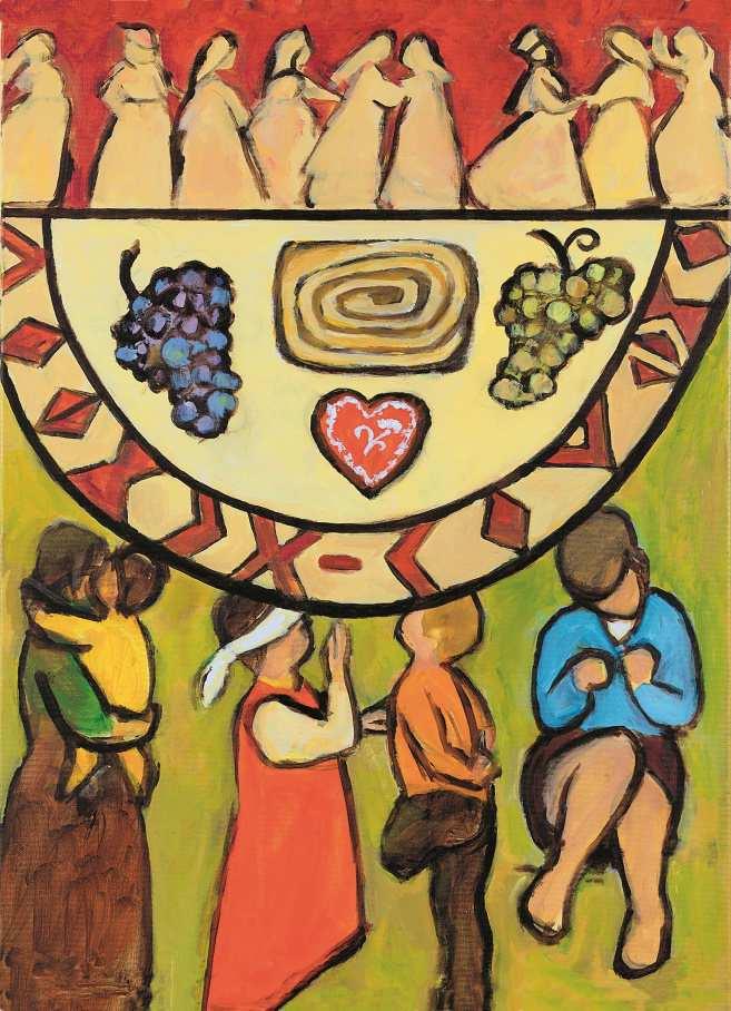 Kommt, alles ist bereit! : Mit einer Bibelstelle aus der Geschichte vom großen Festmahl (Lukas 14) laden Frauen aus Slowenien zum Weltgebetstag am 1. März 2019 ein.