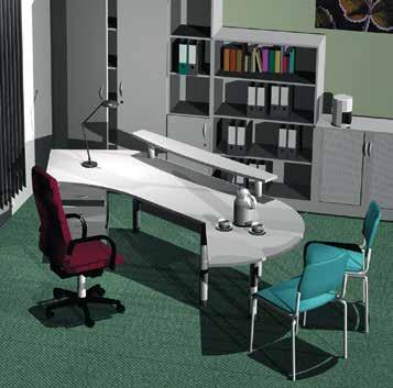 Professionelle 3D-Planung Dieses zeitlose Büromöbel zeichnet sich durch seine Vielfalt und Zweckmäßigkeit aus.