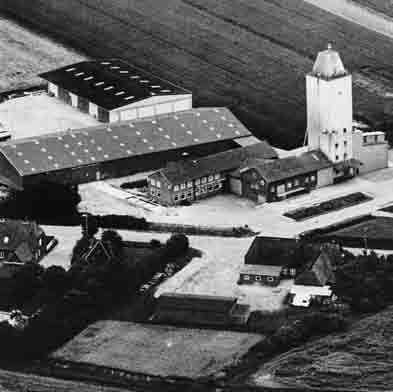 1973» Raiffeisenbank Wiedingharde» Richtfest einer Getreidelagerhalle, 1972 Die Bilanzsumme und der Waren umsatz hatten sich auf je 8,3 Mio. DM erhöht.