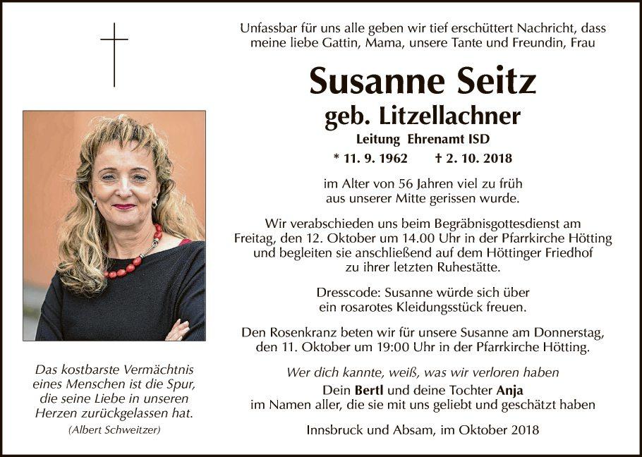 Beileidsbekundungen Liebe Susanne! Tief betroffen haben wir von Deinem Ableben erfahren.
