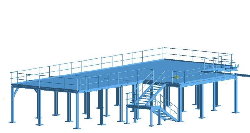 Konstruktiver Stahlbau 3D Bühnendetailplanung 3D