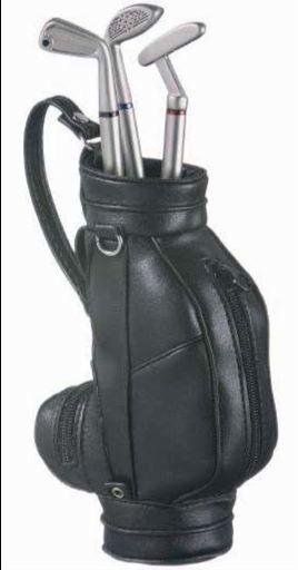 Golf-Bag ohne Uhr 3 Kugelschreiber, 3-farbig (Musterminen) (Putter,