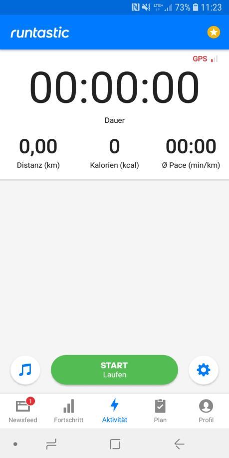 Schritt 4 In der Runtastic App siehst du nun die Dauer deiner Aktivität, die absolvierte Distanz, die verbrauchten Kalorien sowie deine Pace (min/km).