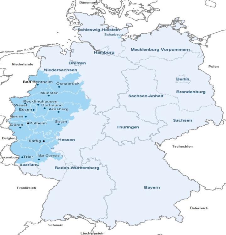 Westnetz ist der führende Verteilnetzbetreiber in Deutschland Kennzahlen 2014 Umsatz 5,6 Mrd. Mitarbeiter 5.200 Versorgte Fläche 50.