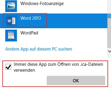 werden soll. In unserem Beispiel Word für Windows 2013. 19.