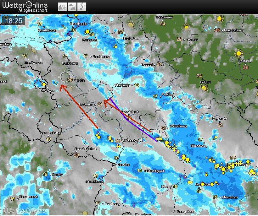 3 von 16 22.10.2014 17:16 Grenze zu Baden-Württemberg und weiter südöstlich starke Gewitter zeigte. Eventuell würden diese Entwicklungen für uns ja später noch interessant.