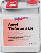 Grundierungen Acryl-Tiefgrund LH Acryl-Tiefgrund LH ist ein Putzfestiger für Fassaden mit kritischen Untergründen wie sandende oder poröse Putze, kreidende