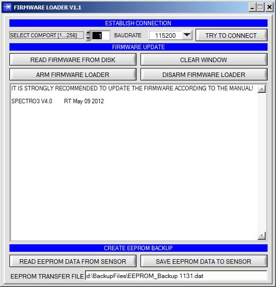 Firmware-Update Firmware-Update über die Software Firmware Loader : Die Software Firmware Loader ermöglicht es dem Anwender, ein automatisches Firmwareupdate durchzuführen.