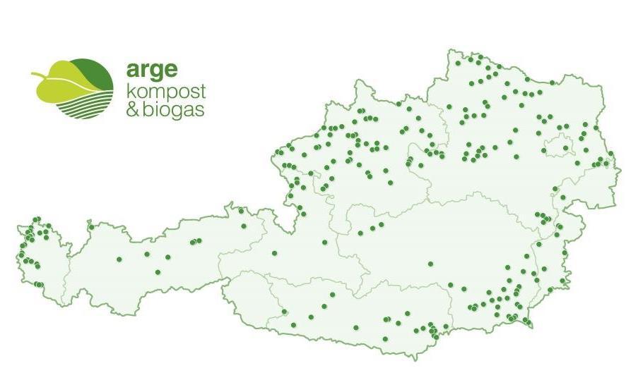 Biogasanlagen in Österreich Quelle: Arge Kompost & Biogas Quelle: e-control, Ökostrombericht 2016 291 Biogasanlagen mit 81 MW el