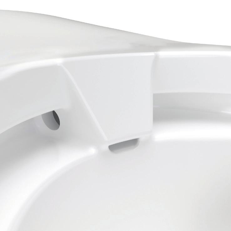 Das Design der Contour 21+ WCs bietet weniger Angriffsfläche für Krankheitserreger und es ermöglicht eine einfache und schnelle