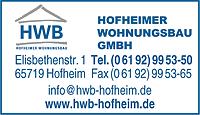 Wohnen für Bürger in Kelkheim 2016 + - ein Beispiel beim Nachbarn - Hofheimer Wohnungsbau GmbH Kommunales Wohnungsunternehmen der Stadt Hofheim ca. 1.650 Wohnungen im Bestand ca.